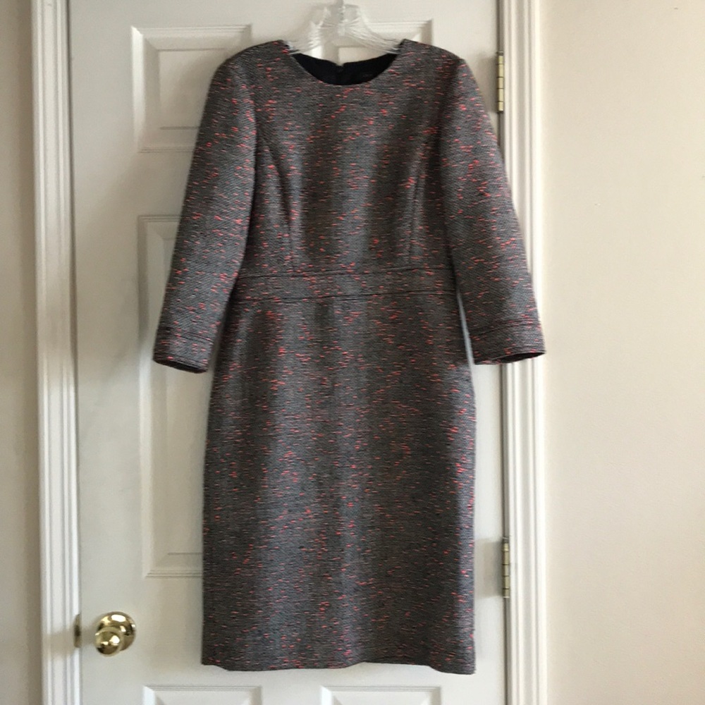 J crew neon tweed dress